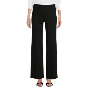 J. McLaughlin Black Carter Knit Stretchy Wide Leg Pants size 12